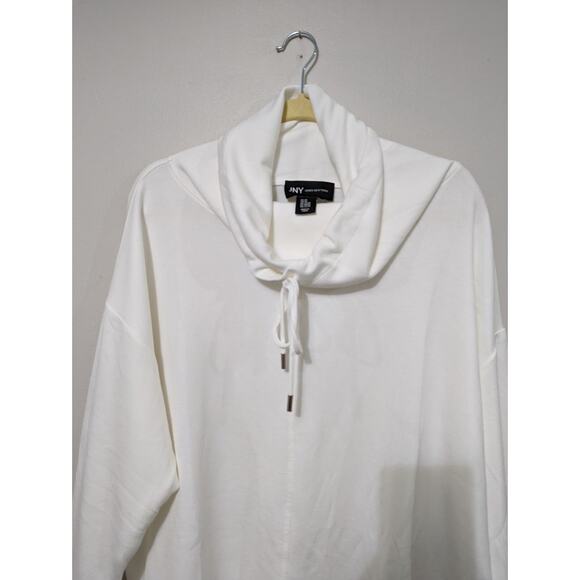 Women's Plus Size Cowl Neck Ultra Soft JNY Pull Over Top 2X Off White - Picture 4 of 4
